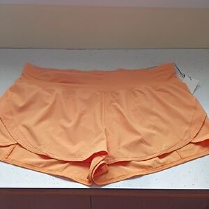 Calia Kick It Up Performance Shorts Women's Orange Athletic Shorts Nwt